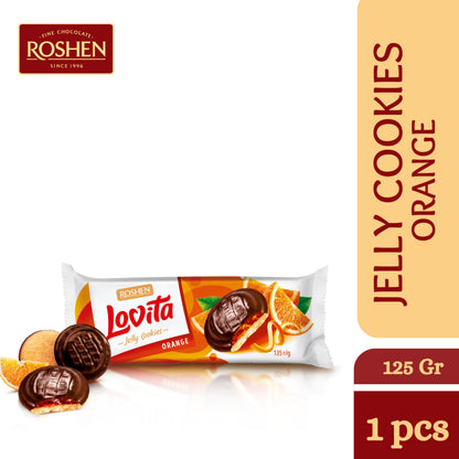 Roshen Lovita Jelly Cookies WITH ORANGE JELLY FILLING 135g