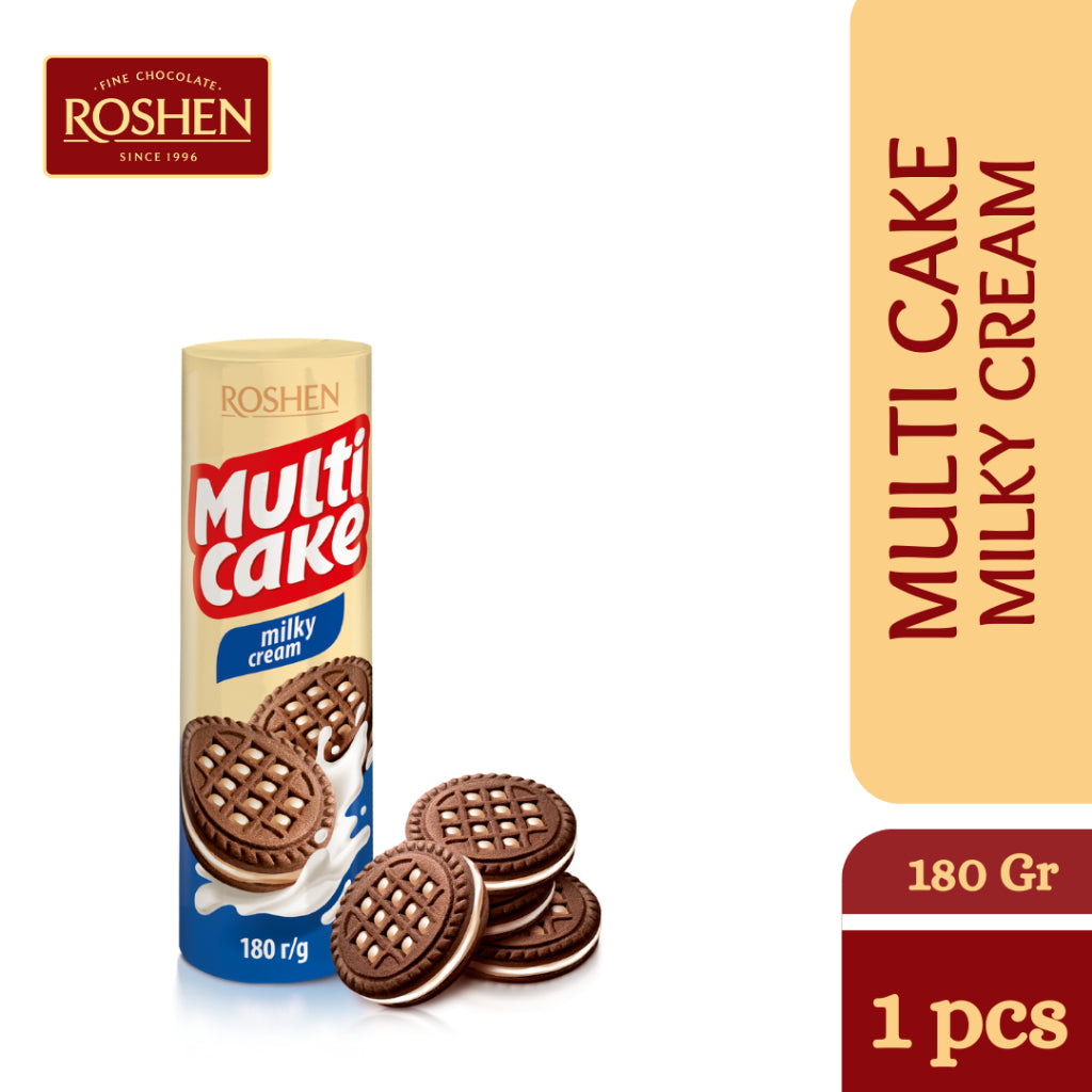 Roshen BiscuitMulticake milky cream 180g