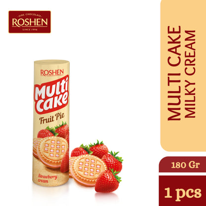 Roshen Biscuit Multicake strawberry cream 180g