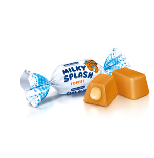 Roshen Milky Splash Toffee With A Milk Filling 1KGX5 (WHOLESALE)