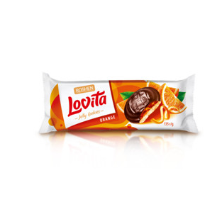 Roshen Lovita Jelly Cookies WITH ORANGE JELLY FILLING 135gX21 (WHOLESALE)