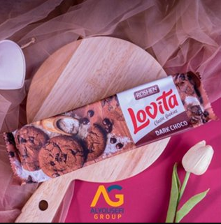 Roshen Lovita cookies with cocoa and coating drops 150g