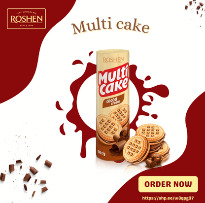 Roshen Biscuit Multicake cocoa cream 180g