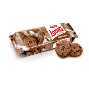 Roshen Lovita cookies with cocoa and coating drops 150gX16 (WHOLESALE)