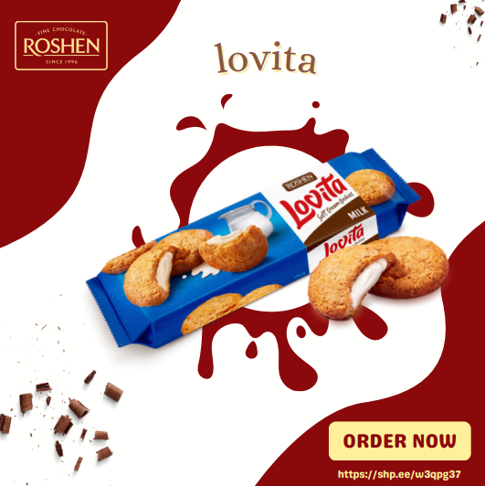 Roshen Lovita Soft Cream Cookies milk 127g