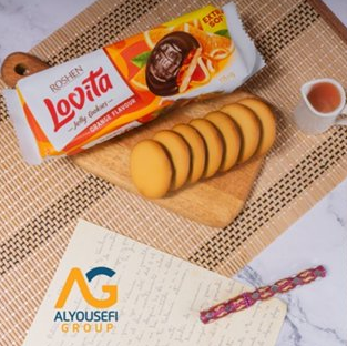 Roshen Lovita Jelly Cookies WITH ORANGE JELLY FILLING 135gX21 (WHOLESALE)