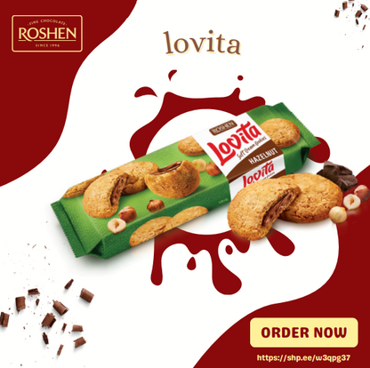 Roshen Lovita Soft Cream Cookies hazelnut 127g