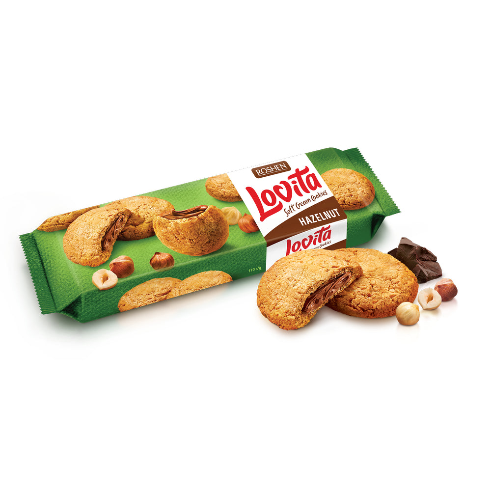 Roshen Lovita Soft Cream Cookies hazelnut 127g